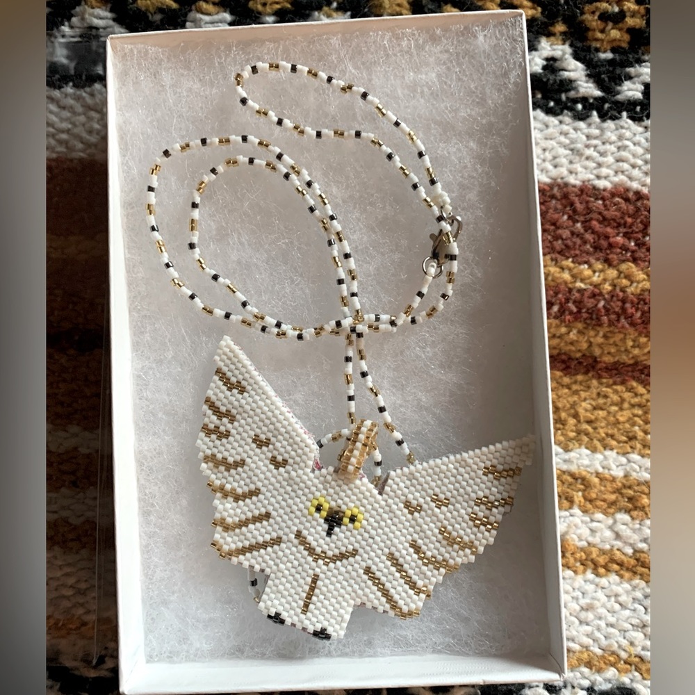 Hand made barn owl beaded necklace. Price negotiable 👍🏽